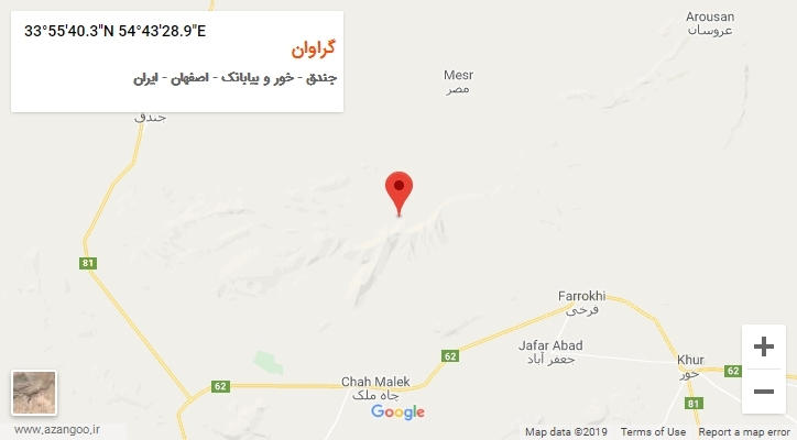 روستای گراوان بر روی نقشه