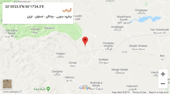روستای گرداب بر روی نقشه