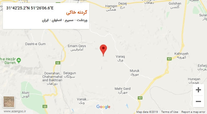 روستای گردنه خاکی بر روی نقشه