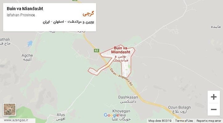 دهستان گرجی بر روی نقشه