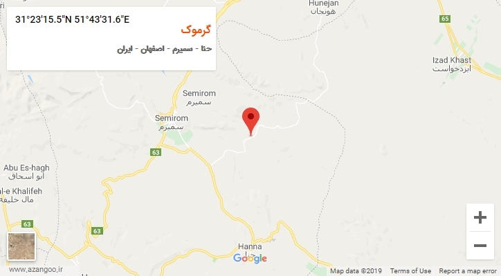 روستای گرموک بر روی نقشه