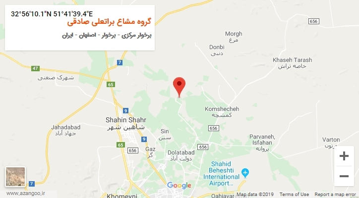 روستای گروه مشاع براتعلی صادقی بر روی نقشه