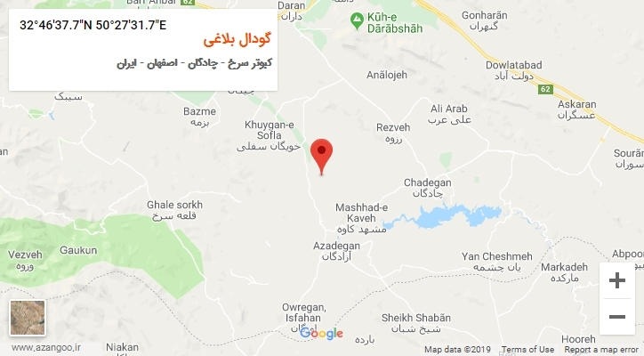 روستای گودال بلاغی بر روی نقشه