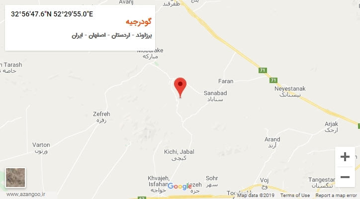 روستای گودرجیه بر روی نقشه