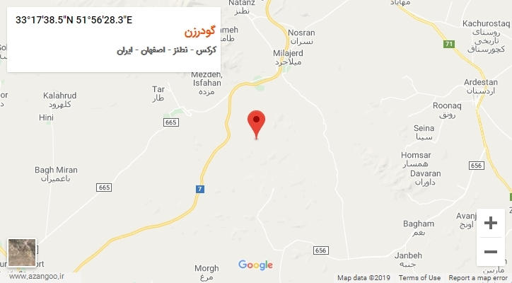 روستای گودرزن بر روی نقشه