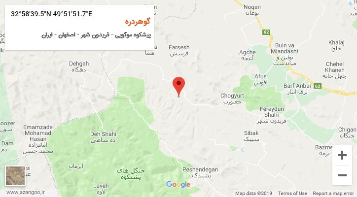 روستای گوهردره بر روی نقشه