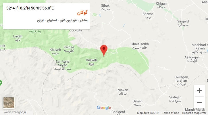 روستای گوکان بر روی نقشه