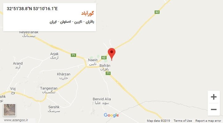 روستای گورآباد بر روی نقشه