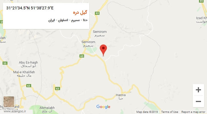 روستای گیل دره بر روی نقشه