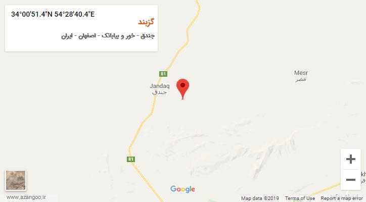 روستای گزبند بر روی نقشه
