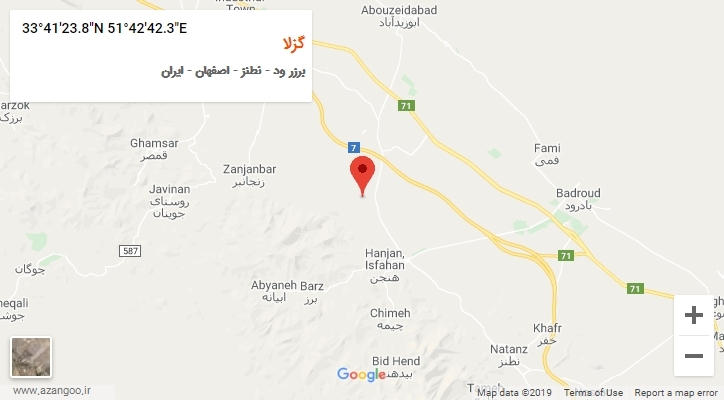 روستای گزلا بر روی نقشه