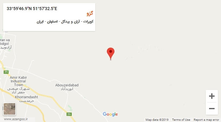 روستای گزو بر روی نقشه