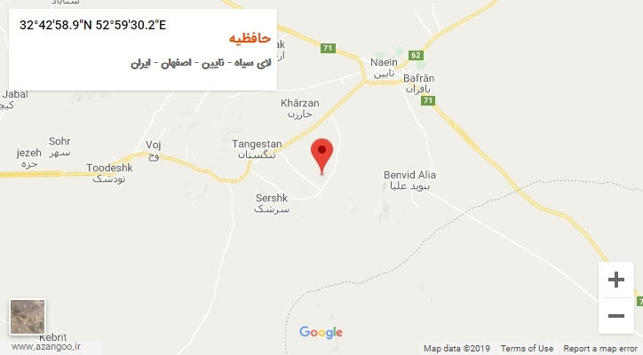روستای حافظیه بر روی نقشه
