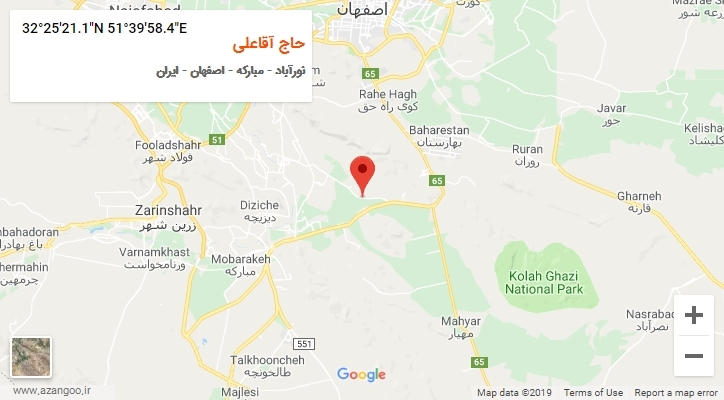 روستای حاج آقاعلی بر روی نقشه
