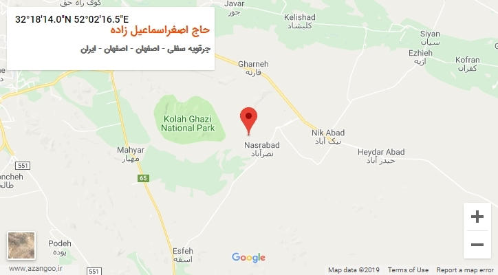 روستای حاج اصغراسماعیل زاده بر روی نقشه