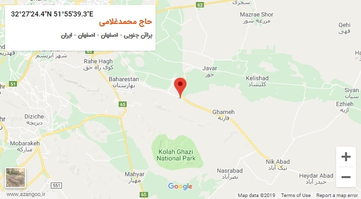 روستای حاج محمدغلامی بر روی نقشه