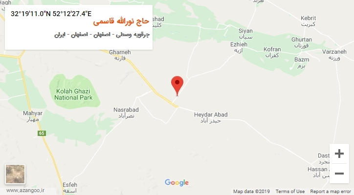 روستای حاج نورالله قاسمی بر روی نقشه