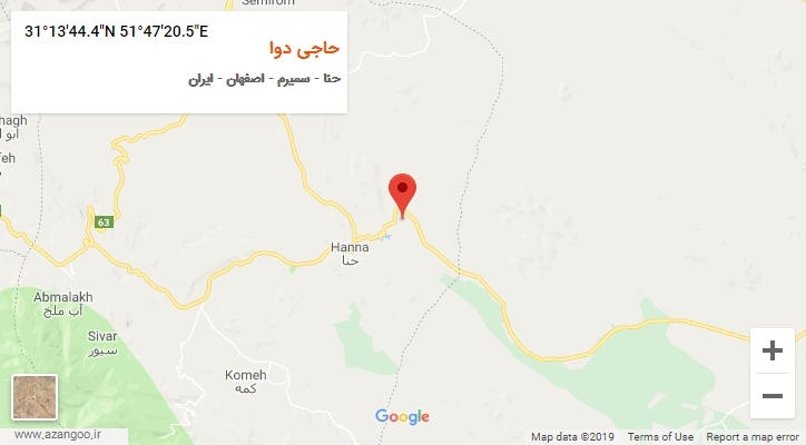 روستای حاجی دوا بر روی نقشه