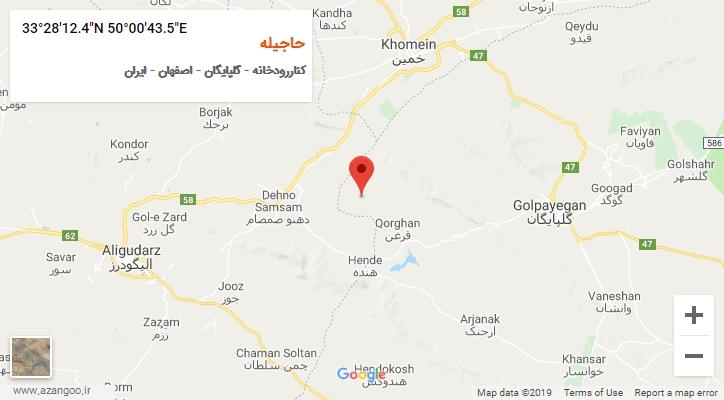 روستای حاجیله بر روی نقشه