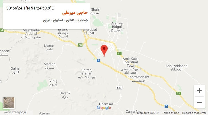 روستای حاجی میرعلی بر روی نقشه
