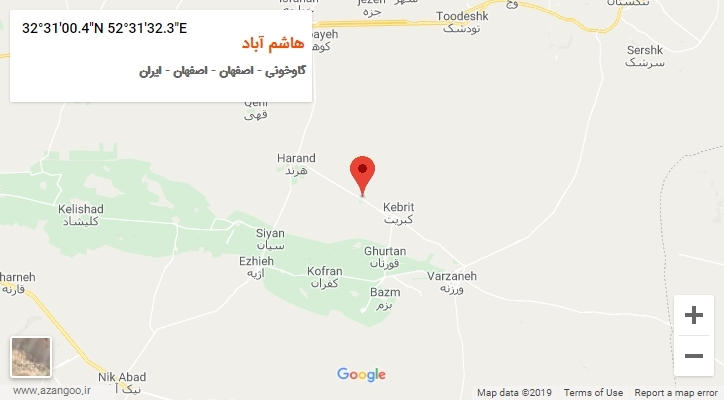 روستای هاشم آباد بر روی نقشه