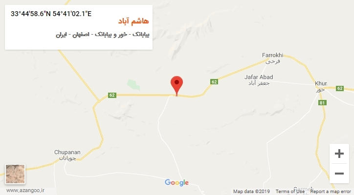روستای هاشم آباد بر روی نقشه