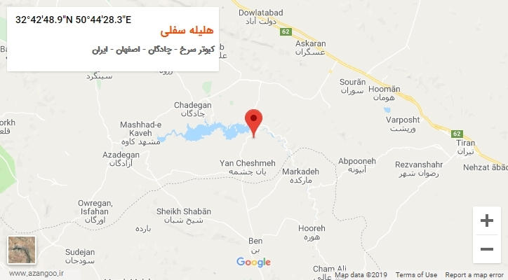 روستای هلیله سفلی بر روی نقشه