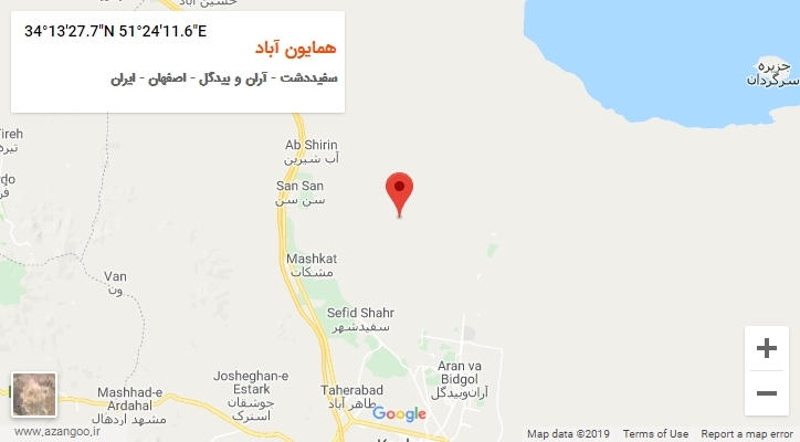 روستای همایون آباد بر روی نقشه
