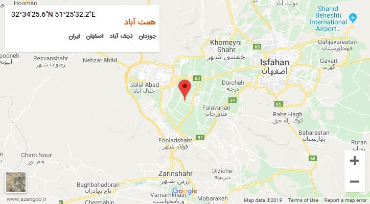 روستای همت آباد بر روی نقشه