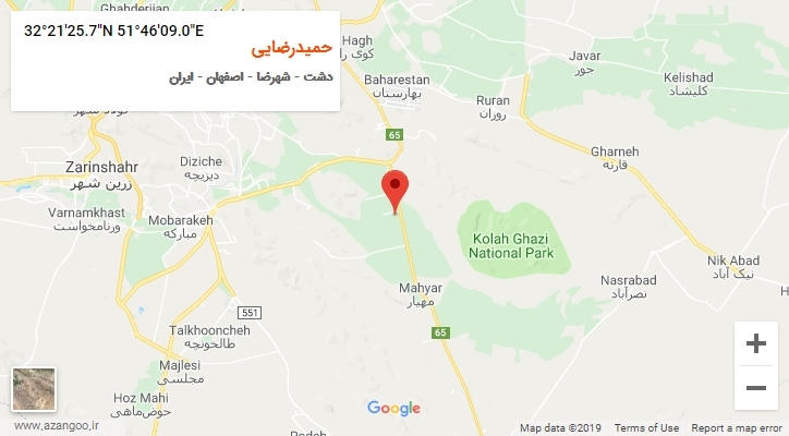 روستای حمیدرضایی بر روی نقشه