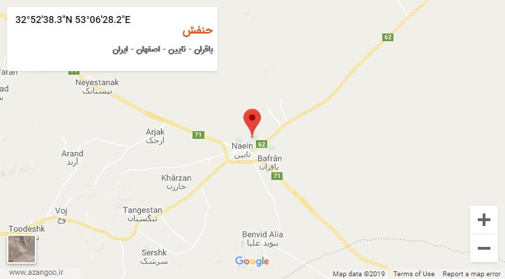 روستای حنفش بر روی نقشه