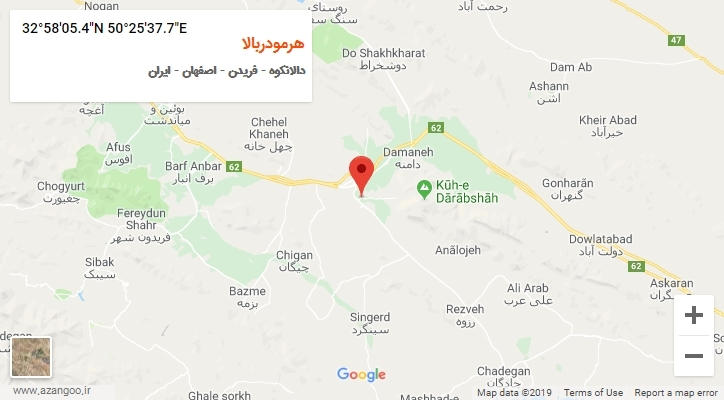 روستای هرمودربالا بر روی نقشه