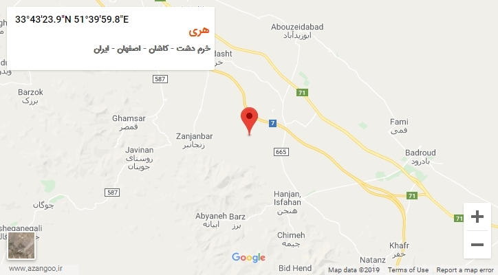 روستای هری بر روی نقشه