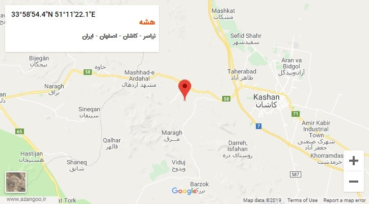 روستای هشه بر روی نقشه