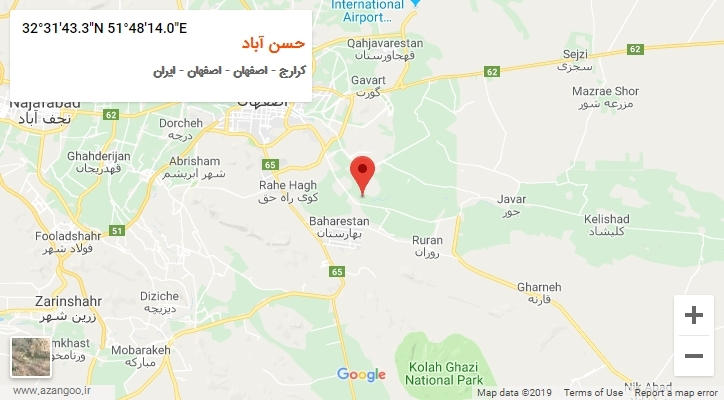 روستای حسن آباد بر روی نقشه