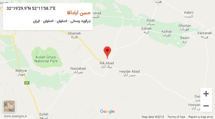 روستای حسن آبادآقا بر روی نقشه