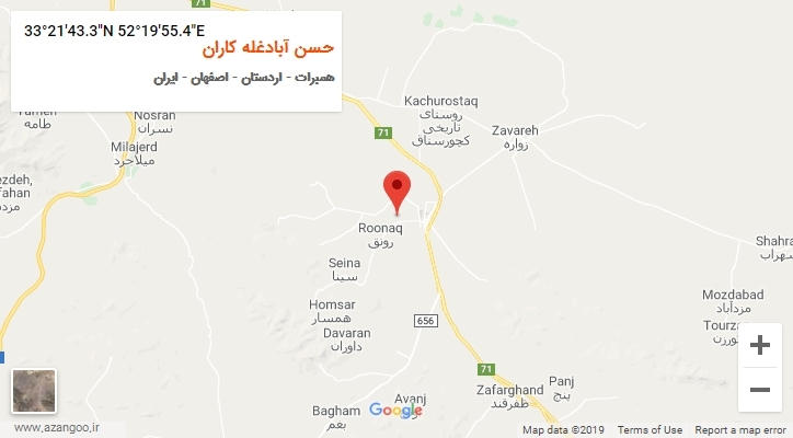 روستای حسن آبادغله کاران بر روی نقشه