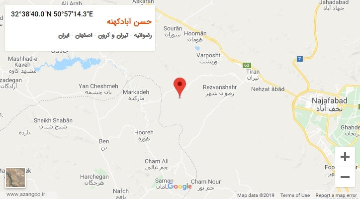 روستای حسن آبادکهنه بر روی نقشه
