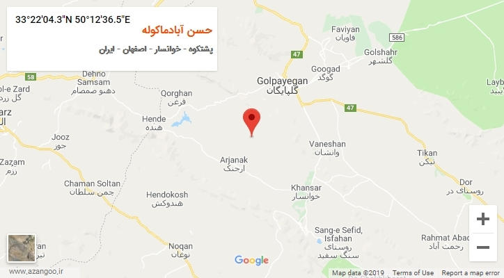 روستای حسن آبادماکوله بر روی نقشه