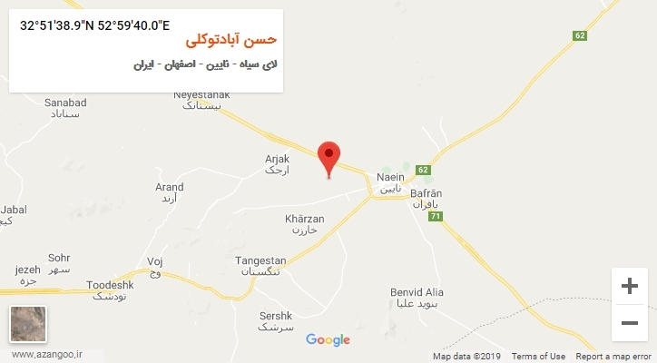 روستای حسن آبادتوکلی بر روی نقشه