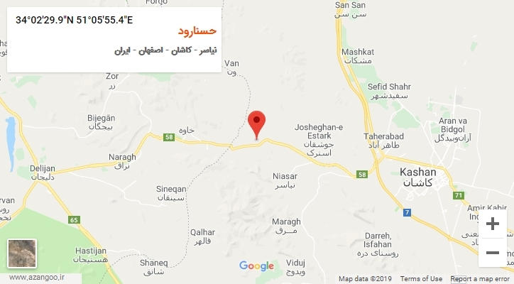 روستای حسنارود بر روی نقشه