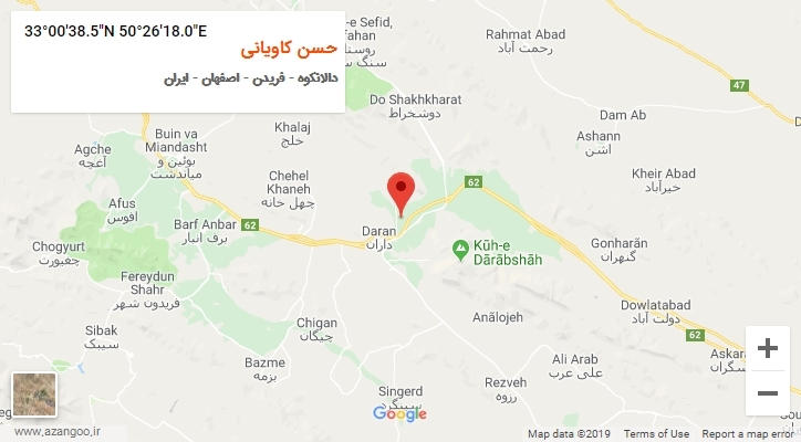 روستای حسن کاویانی بر روی نقشه