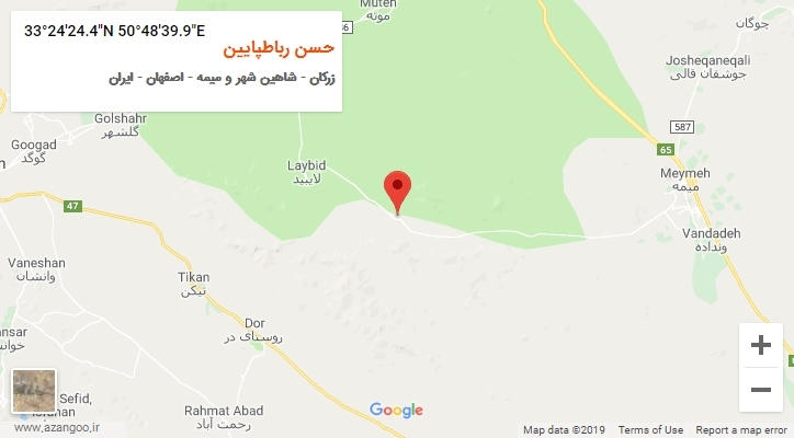 روستای حسن رباطپایین بر روی نقشه