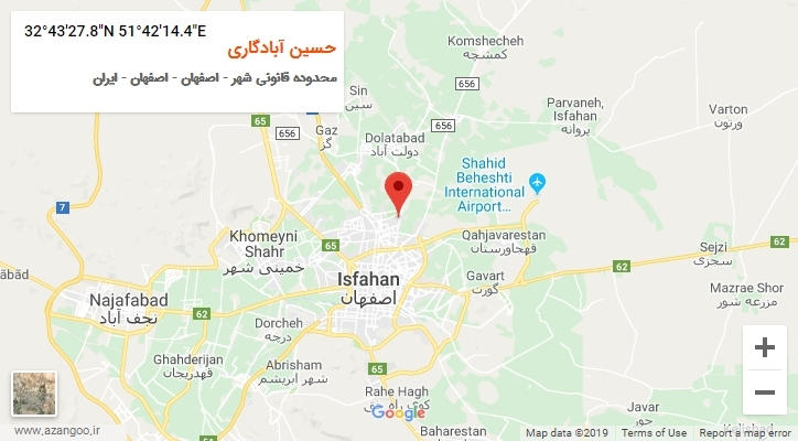 روستای حسین آبادگاری بر روی نقشه