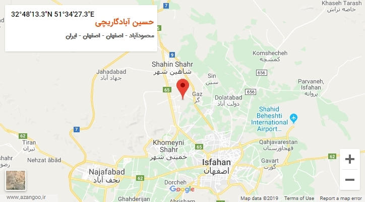 روستای حسین آبادگاریچی بر روی نقشه