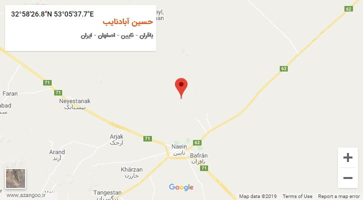 روستای حسین آبادنایب بر روی نقشه