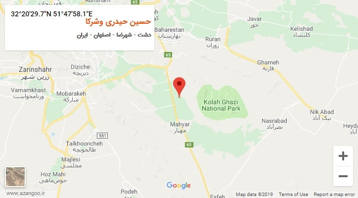 روستای حسین حیدری وشرکا بر روی نقشه