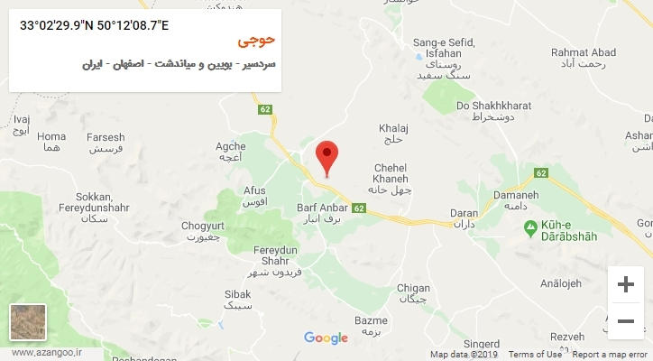 روستای حوجی بر روی نقشه