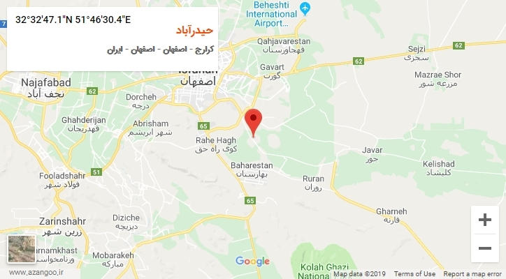 روستای حیدرآباد بر روی نقشه