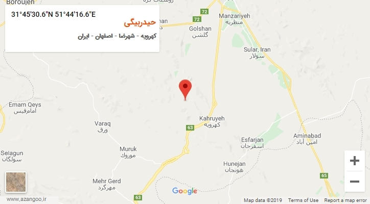 روستای حیدربیگی بر روی نقشه